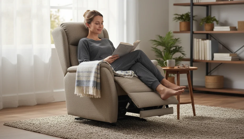 Fauteuil releveur électrique au Maroc utilisé à domicile pour améliorer le confort et l’autonomie