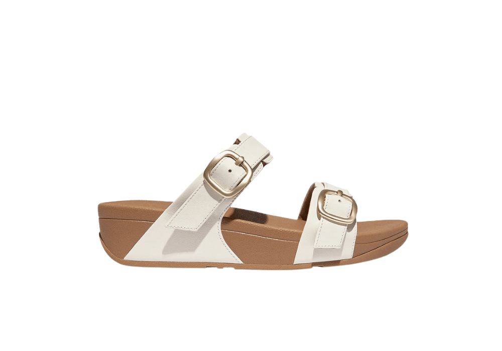 Sandale lulu slide en cuir blanche (2)