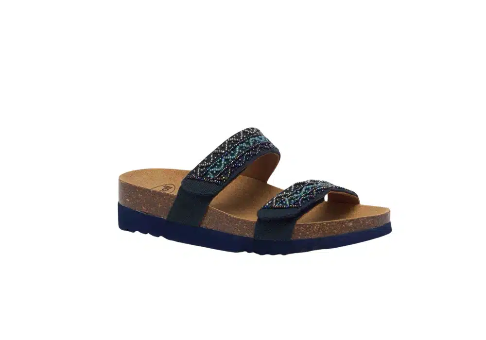 Sandale Zafirah Canvbeads Navy Bluemulti