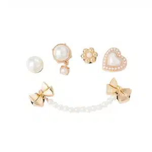 Pack Jibbitz Pearly Gold