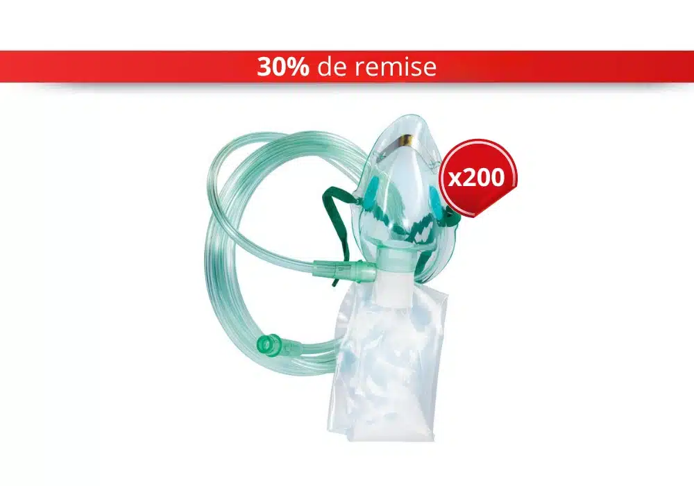Pack Masques à Oxygène Pédiatriques avec Réservoir et Tube Long