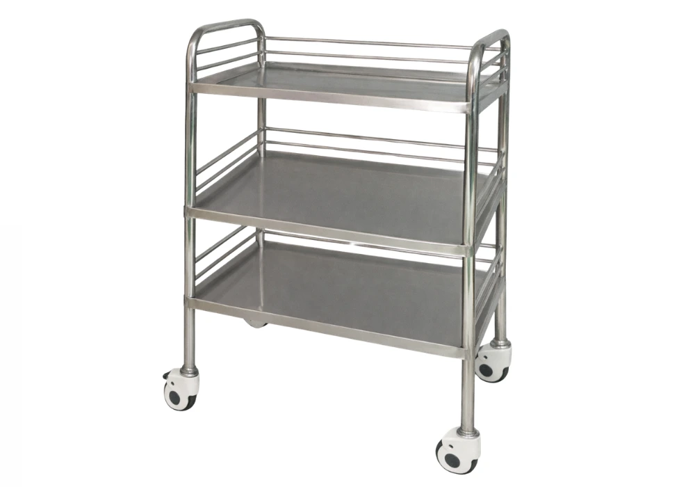 Chariot à instruments à 3 plateaux