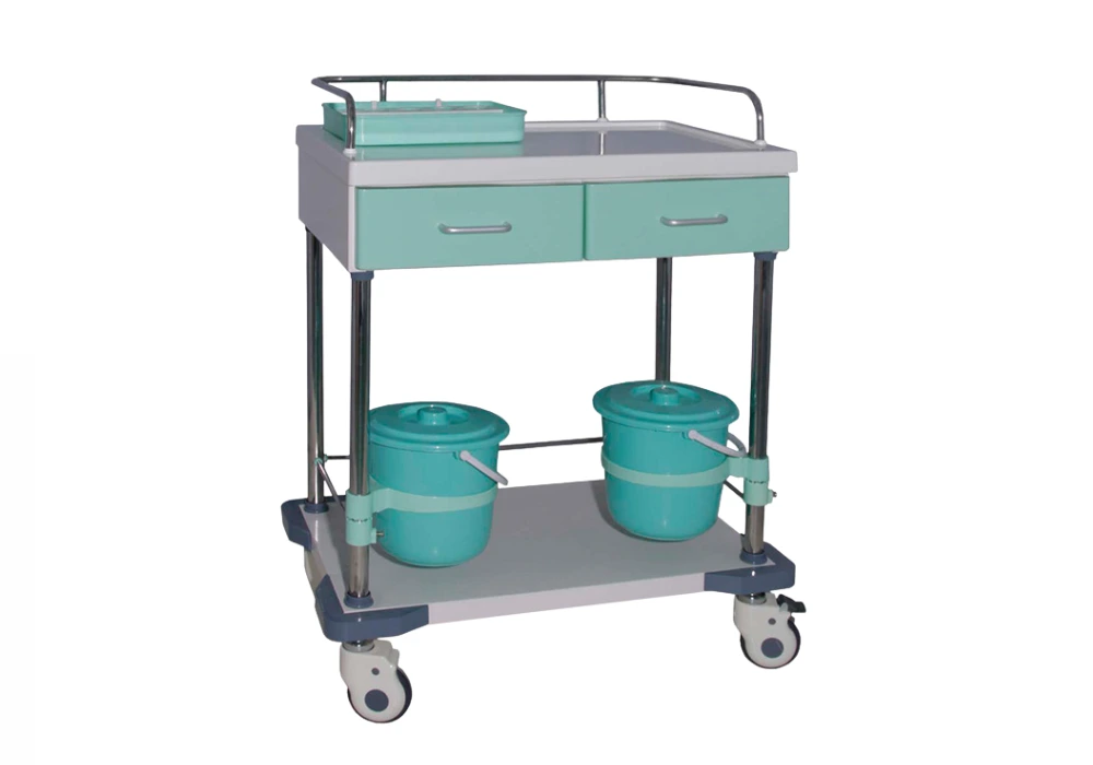 Chariot à 2 plateaux avec joints en ABS