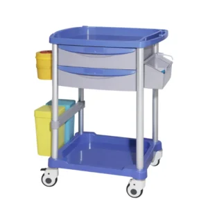 Chariot à 2 plateaux & 2 tiroirs en ABS