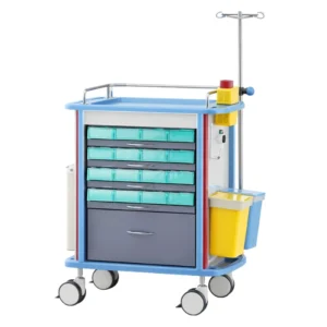 Chariot à médicaments 5 tiroirs double face