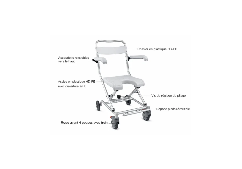 Chaise de douche pliable