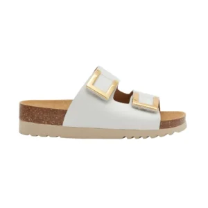 Sandales Monterey 2 Straps en cuir blanc