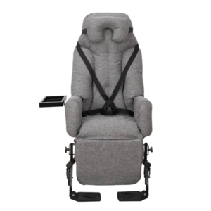 Fauteuil coquille essentiel manuel avec tablette gris