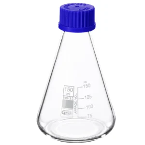 Erlenmeyer en Verre à Col à Vis avec Bouchon