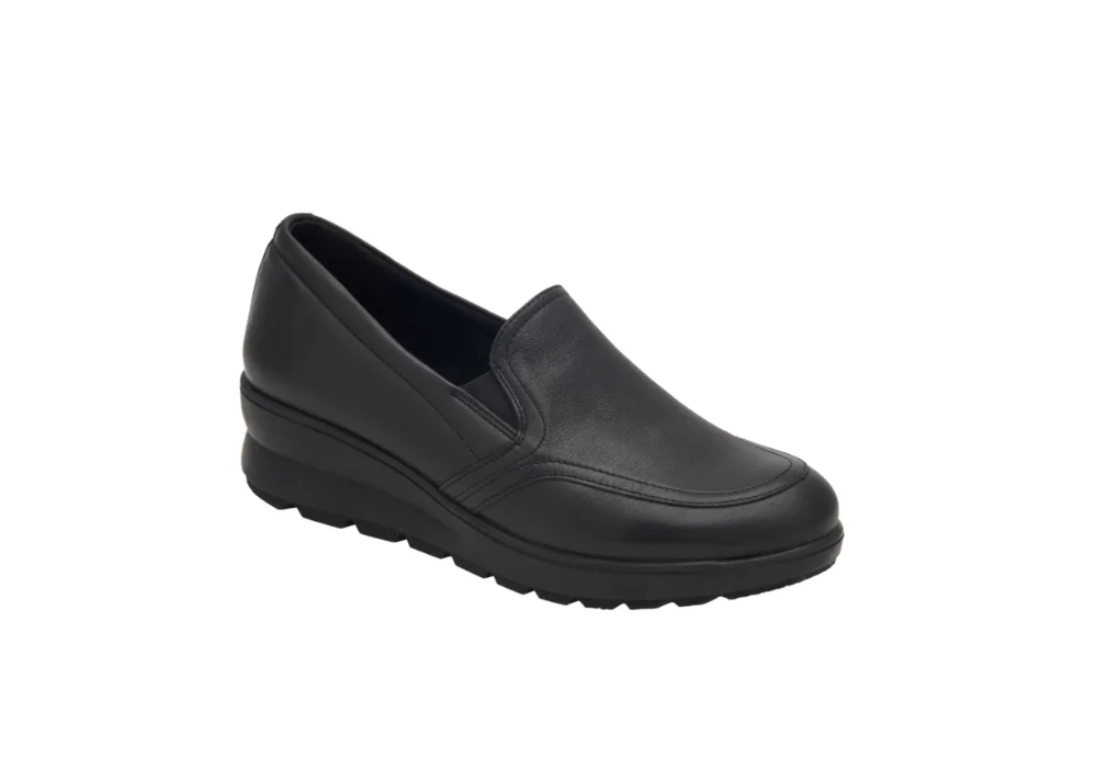Chaussures Edda Slip en cuir Noir